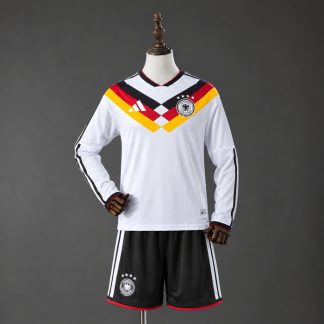 Tyskland VM 2026 Hemmaställ Barn Långärmat Fotbollsställ med Shorts