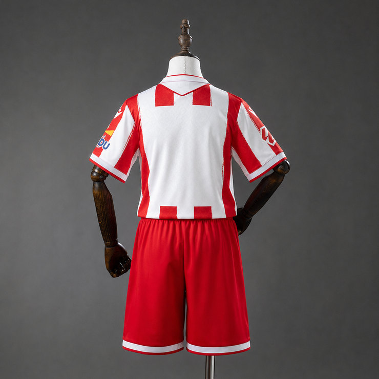 UD Almería 2026/27 Hemmaställ Barn Röd Vit med Shorts