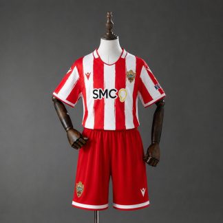 UD Almería 2026/27 Hemmaställ Barn Röd Vit med Shorts