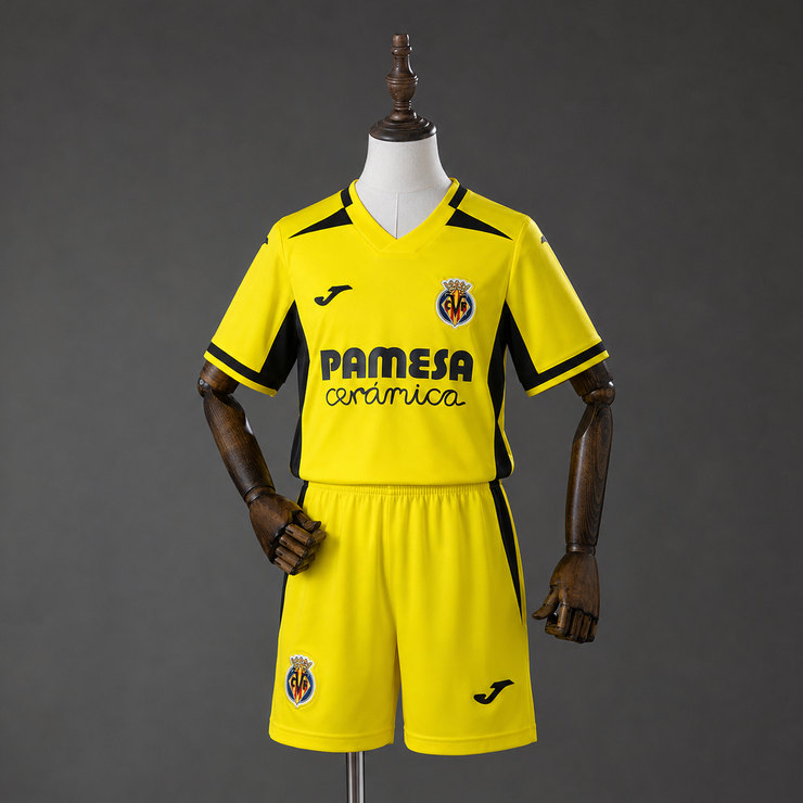 Villarreal 2026/27 Hemmaställ Barn Kortärmad med Shorts