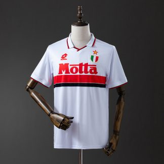 AC Milan 1993/94 Retro Bortatröja Herr Vit Fotbollströja