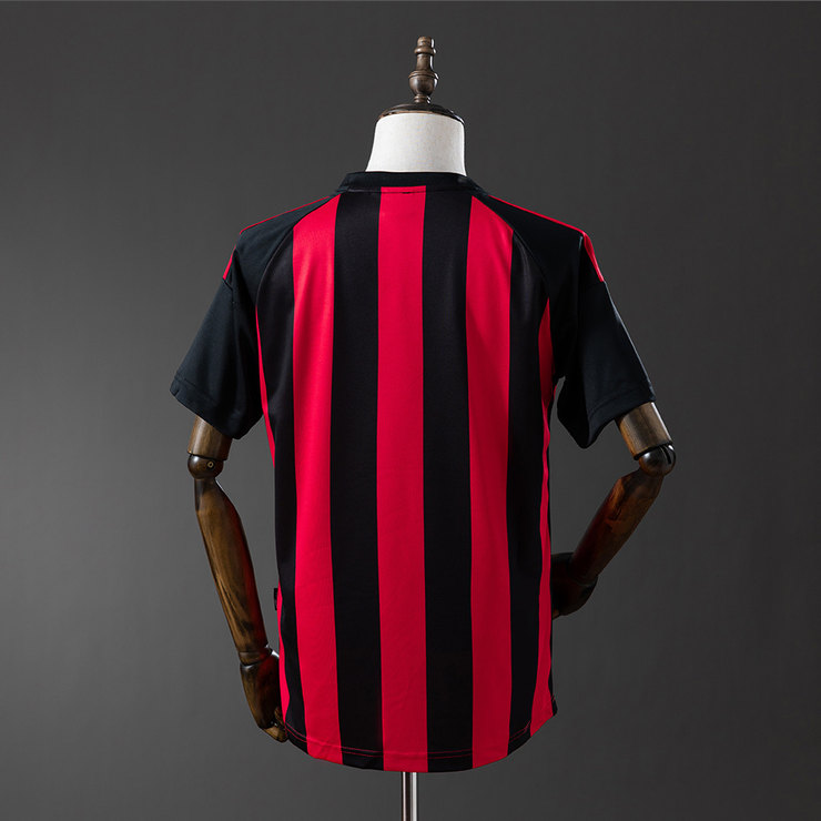 AC Milan 2002/03 Retro Hemmatröja Herr Röd och Svart Fotbollströja