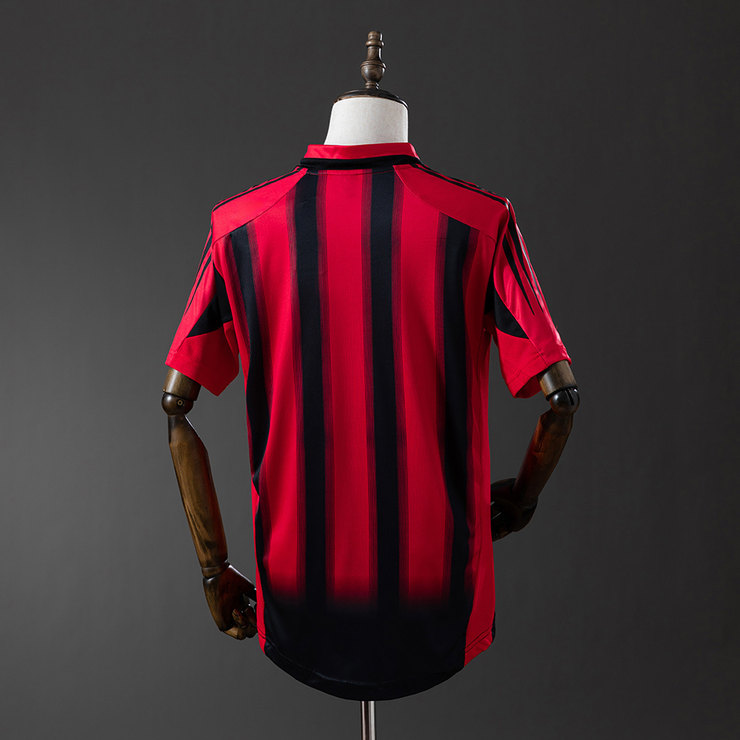 AC Milan 2004/05 Retro Hemmatröja Herr Röd och Svart Fotbollströja
