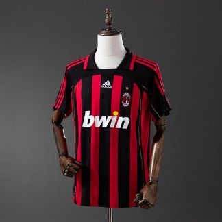 AC Milan 2006/07 Retro Hemmatröja Herr Röd Svart Fotbollströja