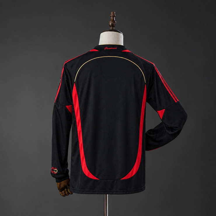 AC Milan 2006/07 Retro Tredjetröja Herr Långärmad Svart Fotbollströja