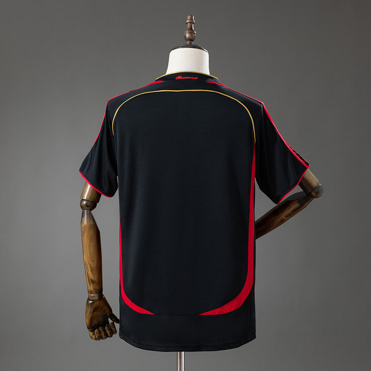 AC Milan 2006/07 Retro Tredjetröja Herr Svart Röd Fotbollströja