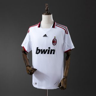 AC Milan 2009/10 Retro Bortatröja Herr Vit Fotbollströja