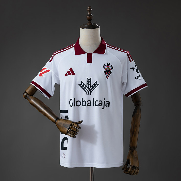 Albacete Balompié 2026/27 Hemmatröja Herr Vit och Granatröd Fotbollströja