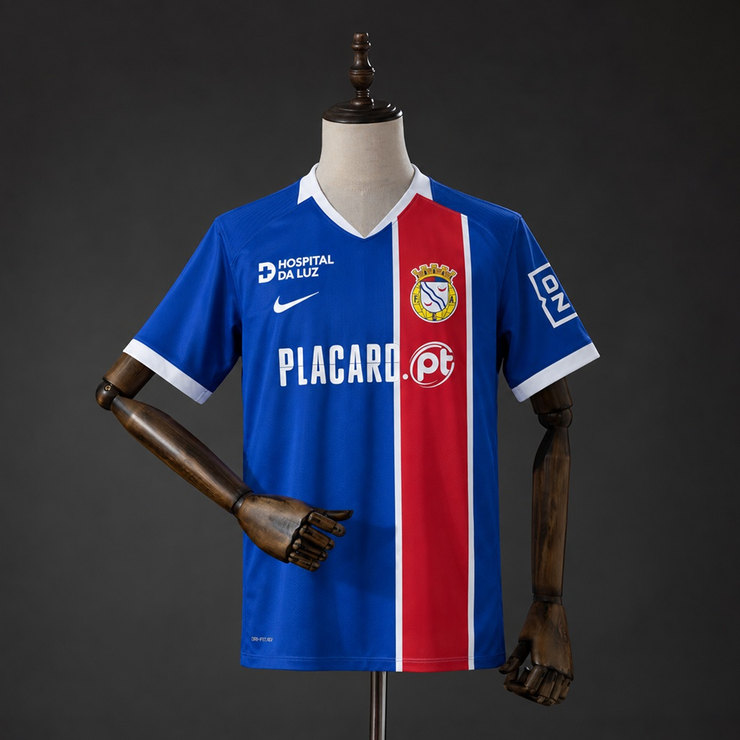 Alverca 2026/27 Hemmatröja Herr Blå Röd och Vit Fotbollströja
