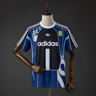 Argentina 2026 OG Retro Fotbollströja Herr Svart Blå och Vit