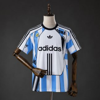 Argentina 2026 OG Retro Fotbollströja Herr Vit Blå och Svart