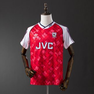 Arsenal 1990/92 Retro Hemmatröja Herr Röd Vit Fotbollströja