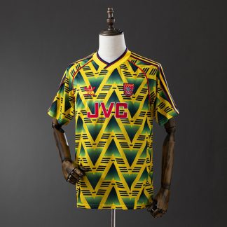 Arsenal 1991/93 Retro Bortatröja Bruised Banana Herr Gul Marinblå och Röd Fotbollströja