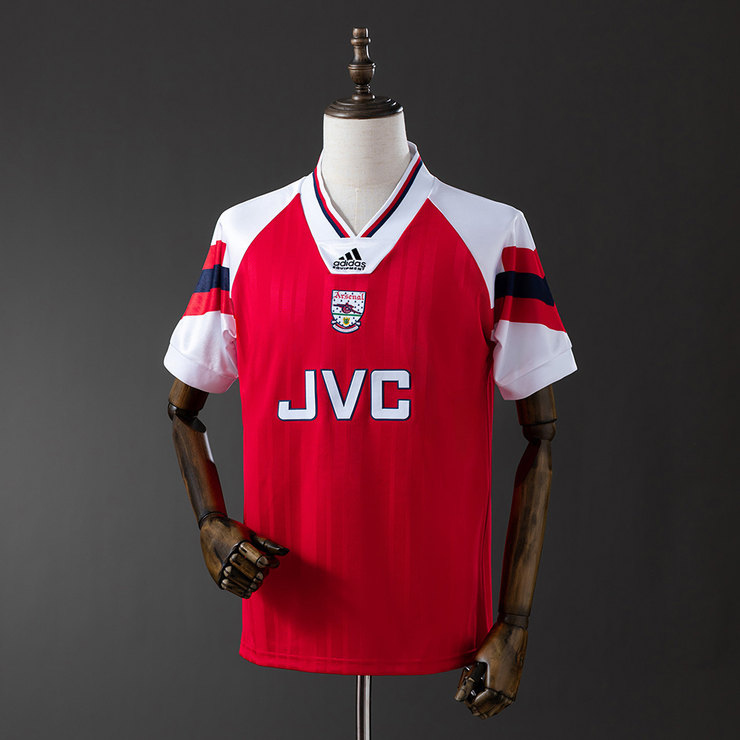 Arsenal 1992/93 Retro Hemmatröja Herr Röd Vit Fotbollströja