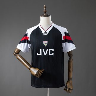 Arsenal 1992/94 Retro Bortatröja Herr Svart Vit Fotbollströja
