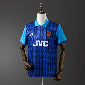 Arsenal 1994/95 Retro Bortatröja Herr Marinblå och Ljusblå Fotbollströja