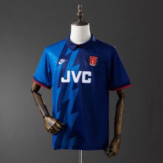 Arsenal 1995/96 Retro Bortatröja Herr Marinblå Ljusblå Fotbollströja