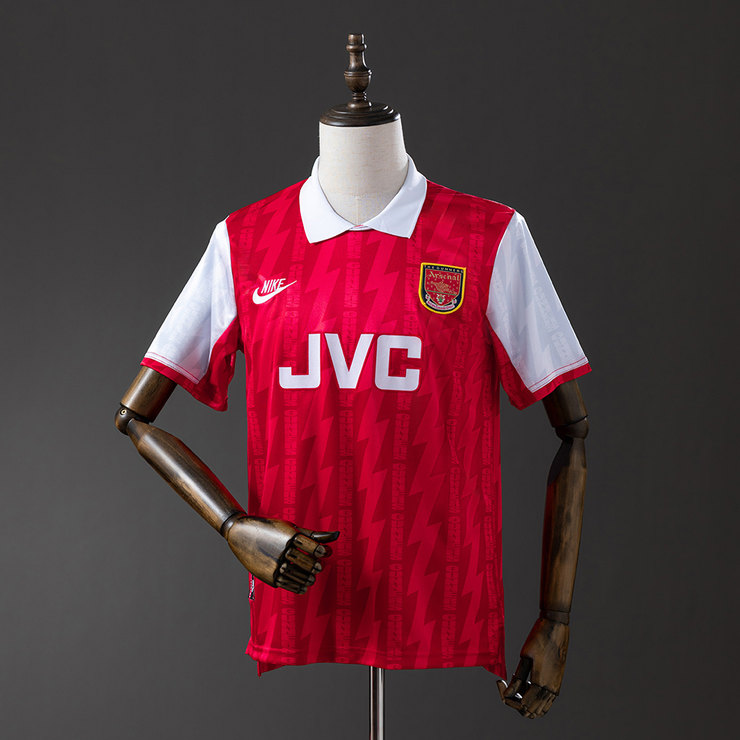 Arsenal 1996/97 Retro Hemmatröja Herr Röd och Vit Fotbollströja