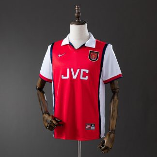 Arsenal 1998/99 Retro Hemmatröja Herr Röd Vit Fotbollströja