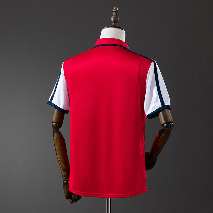 Arsenal 2001/02 Retro Hemmatröja Herr Röd Vit och Marinblå Fotbollströja