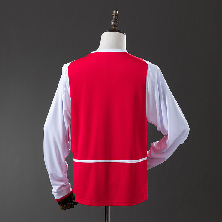 Arsenal 2002/04 Retro Hemmatröja Herr Långärmad Röd och Vit Fotbollströja