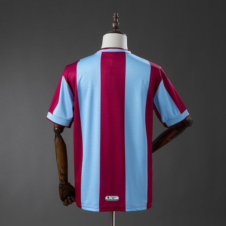 Aston Villa 1999/00 Retro Hemmatröja Herr Vinröd och Ljusblå Fotbollströja