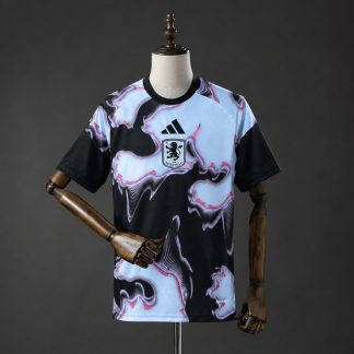 Aston Villa 2026/27 Uppvärmningströja Herr Svart Ljusblå och Rosa Fotbollströja