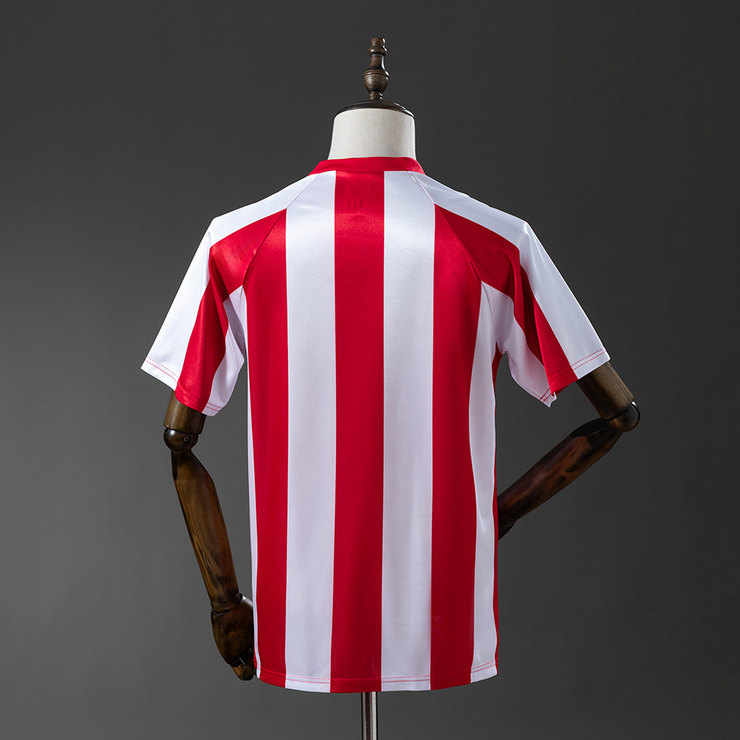 Athletic Bilbao 1986/87 Retro Hemmatröja Herr Röd och Vit Fotbollströja