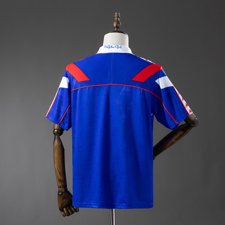 Athletic Bilbao 1994/95 Retro Bortatröja Herr Blå Fotbollströja
