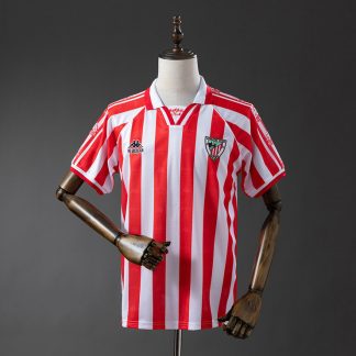Athletic Bilbao 1995/97 100-årsjubileum Retro Hemmatröja Herr Röd och Vit Fotbollströja