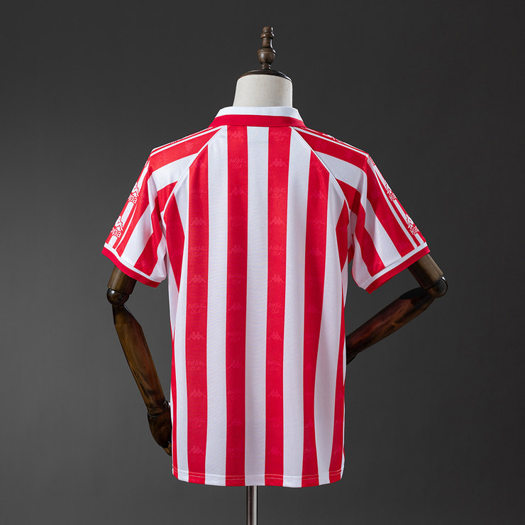 Athletic Bilbao 1995/97 Retro Hemmatröja Herr Röd och Vit Fotbollströja