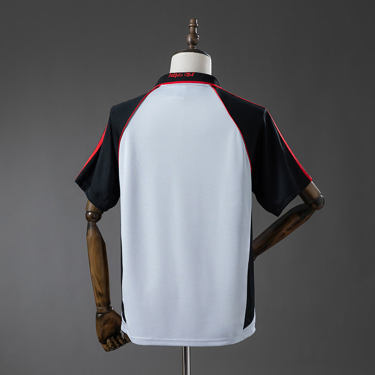 Athletic Bilbao 1999/00 Retro Tredjetröja Herr Grå Svart och Röd Fotbollströja