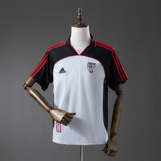 Athletic Bilbao 1999/00 Retro Tredjetröja Herr Grå Svart och Röd Fotbollströja