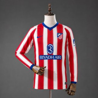 Atlético Madrid 2026/27 Hemmatröja Herr Långärmad Vit Röd och Marinblå Fotbollströja