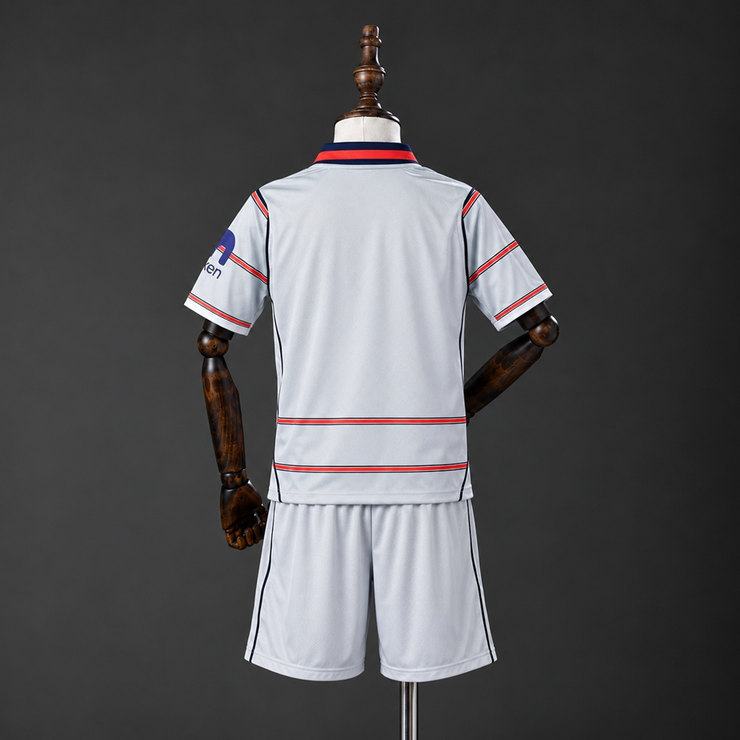 Atlético Madrid 2026/27 Tredjeställ Barn Ljusgrå Röd och Blå med Shorts