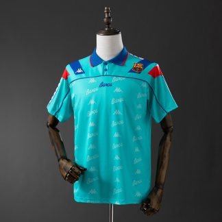 Barcelona 1992/95 Retro Bortatröja Herr Turkos Blå och Röd Fotbollströja
