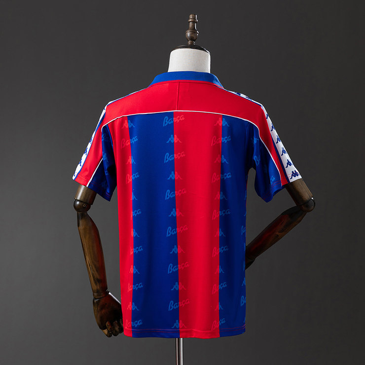 Barcelona 1992/95 Retro Hemmatröja Herr Blå och Röd Fotbollströja