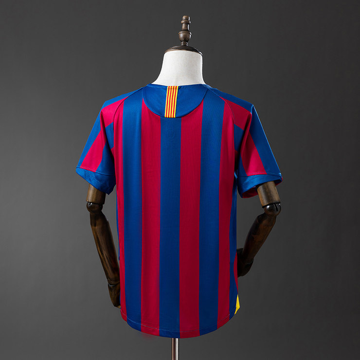 Barcelona 2005/06 Retro Hemmatröja Herr Blå och Röd Fotbollströja