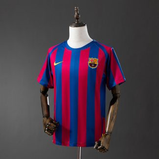 Barcelona 2005/06 Retro Hemmatröja Herr Blå och Röd Fotbollströja