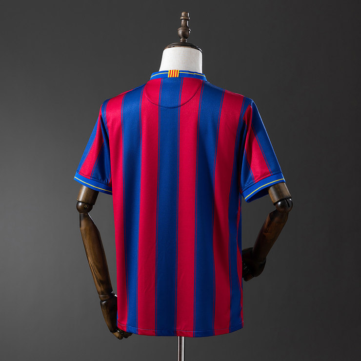 Barcelona 2009/10 Retro Hemmatröja Herr Blå och Röd Fotbollströja