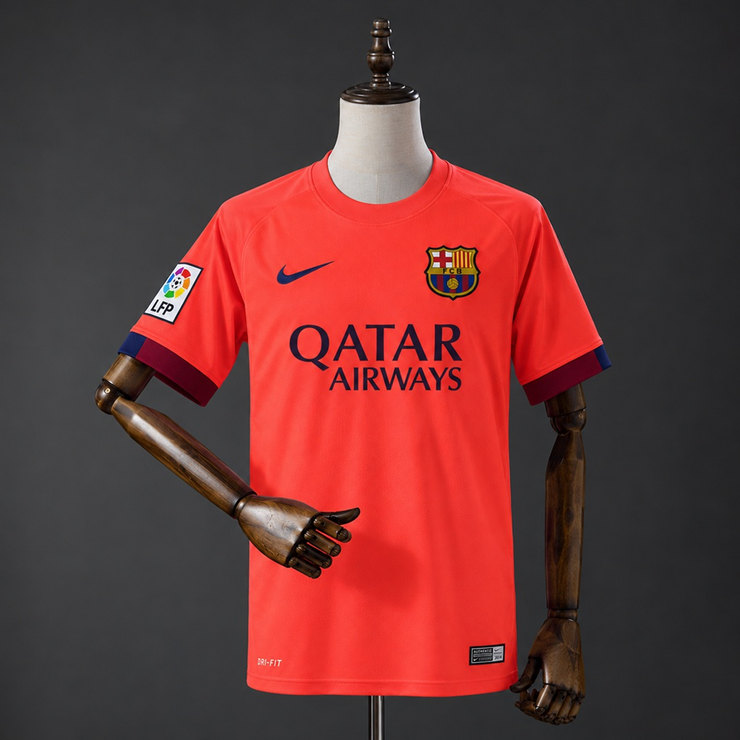 Barcelona 2014/15 Retro Bortatröja Herr Orange Fotbollströja