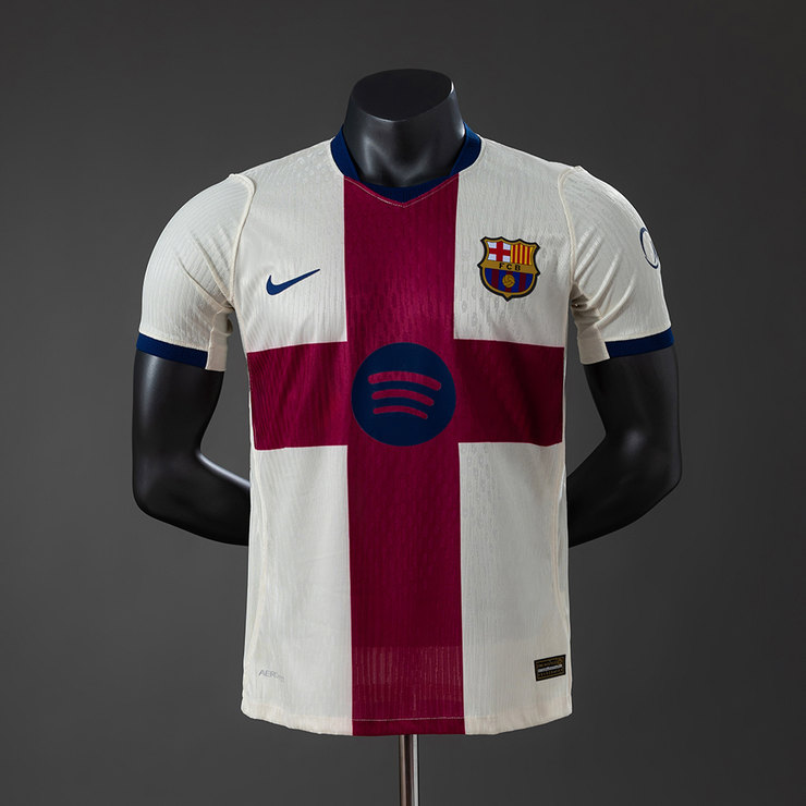 Barcelona 2026/27 Fjärdetröja Herr Spelarversion Beige Fotbollströja