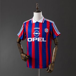 Bayern München 1995/97 Retro Hemmatröja Herr Röd och Blå Fotbollströja