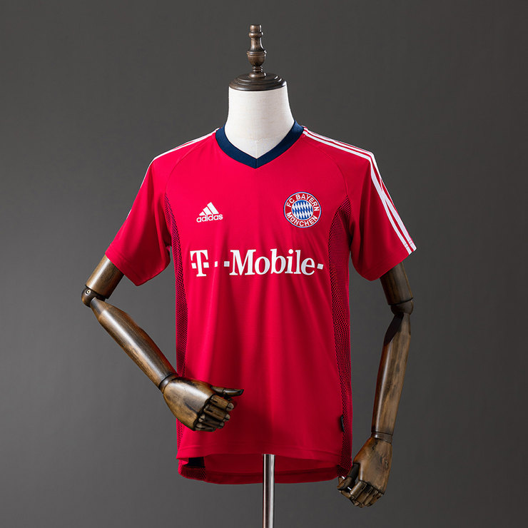 Bayern München 2002/03 Retro Hemmatröja Herr Röd Fotbollströja