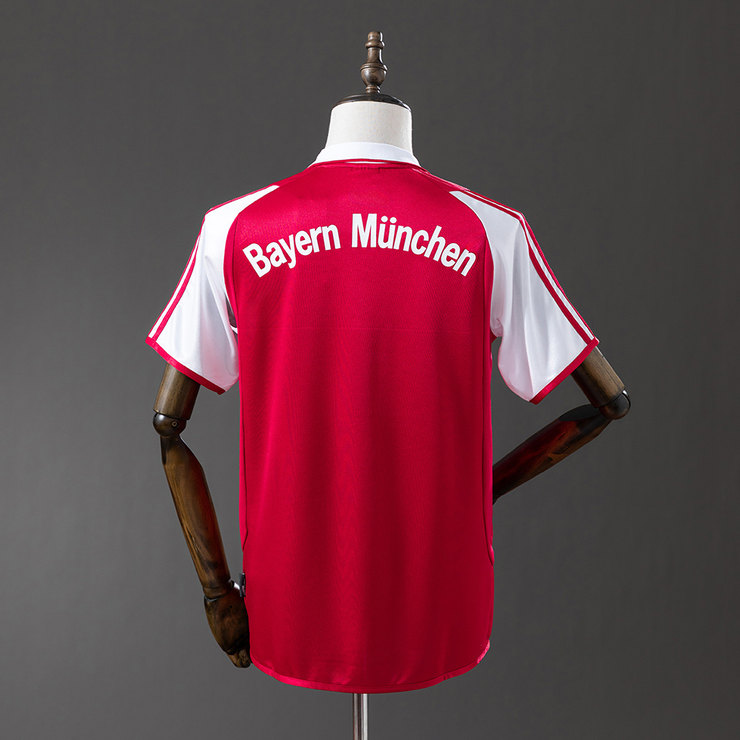 Bayern München 2003/04 Retro Hemmatröja Herr Röd och Vit Fotbollströja