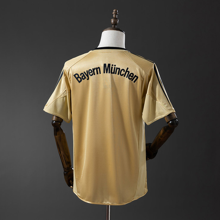 Bayern München 2004/05 Retro Bortatröja Herr Guld och Svart Fotbollströja