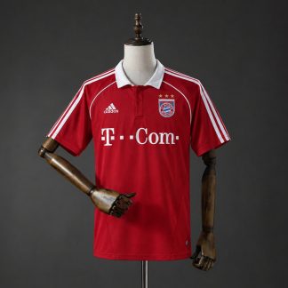 Bayern München 2005/06 Retro Hemmatröja Herr Röd och Vit Fotbollströja