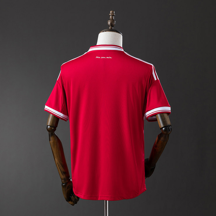 Bayern München 2013/14 Retro Hemmatröja Herr Röd och Vit Fotbollströja