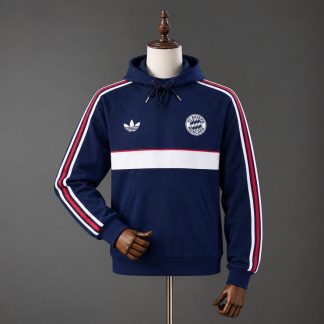 Bayern München 2026/27 Originals Hoodie Herr Marinblå Vit och Röd Fotbollströja
