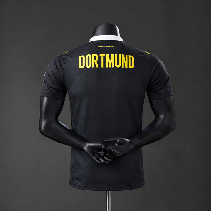 Borussia Dortmund 2026/27 Bortatröja Herr Spelarversion Svart Fotbollströja